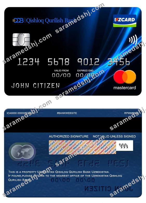 Uzbekistan Qishloq Qurilish Bank mastercard